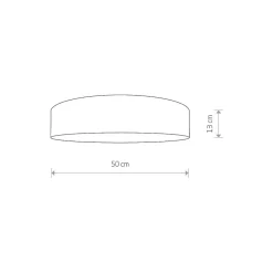 Plafon Sufitowy TURDA Biały Szary Abażur 3xE27 50cm