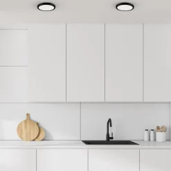 Plafon Sufitowy VERA Czarny Barwa Neutralna 4000K 24W LED IP65 28cm