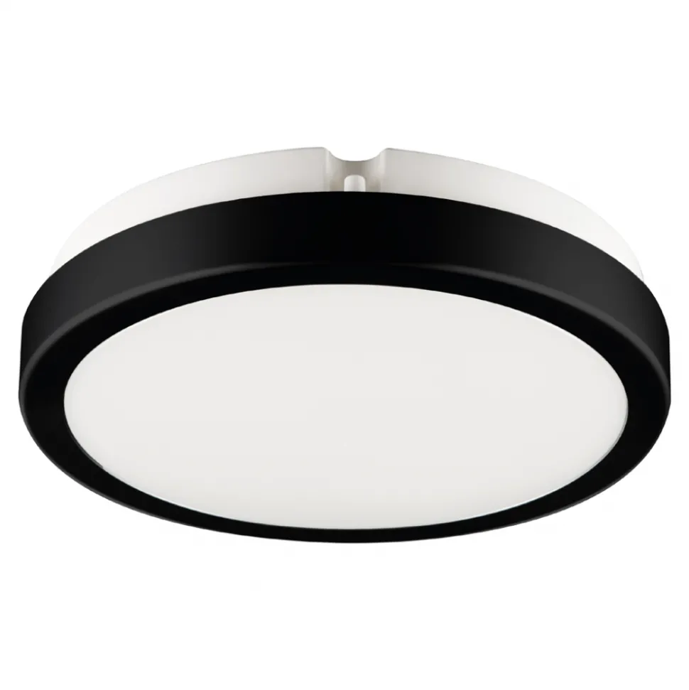 Plafon Sufitowy VERA Czarny Barwa Neutralna 4000K 12W LED IP65 18cm