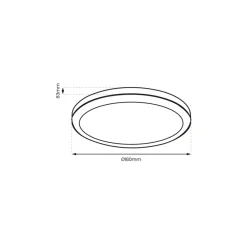 Plafon Sufitowy VERA Czarny Barwa Neutralna 4000K 12W LED IP65 18cm