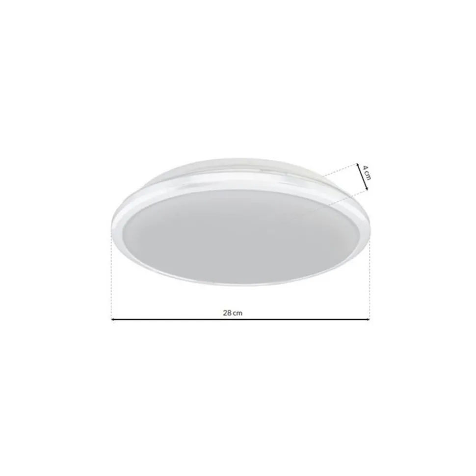 Plafon TERMA biały 18W LED IP44 28 cm