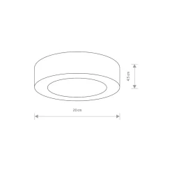 Plafon Zewnętrzny MERIDA Czarny 12W LED 3000K IP54 20cm