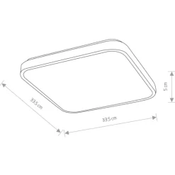 Plafon AGNES SQUARE PRO biały LED 16W 3000K IP44 * Nowodvorski Clearance