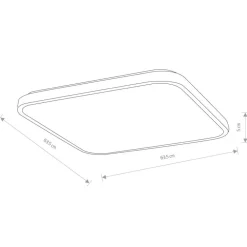 Plafon AGNES SQUARE PRO czarny LED 64W 3000K IP44 * Nowodvorski Online