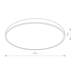 Plafon Łazienkowy AGNES Biały 32W LED 4000K IP44 49cm * Nowodvorski