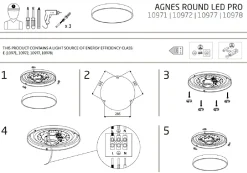 Plafon Łazienkowy AGNES Biały 32W LED 4000K IP44 49cm * Nowodvorski
