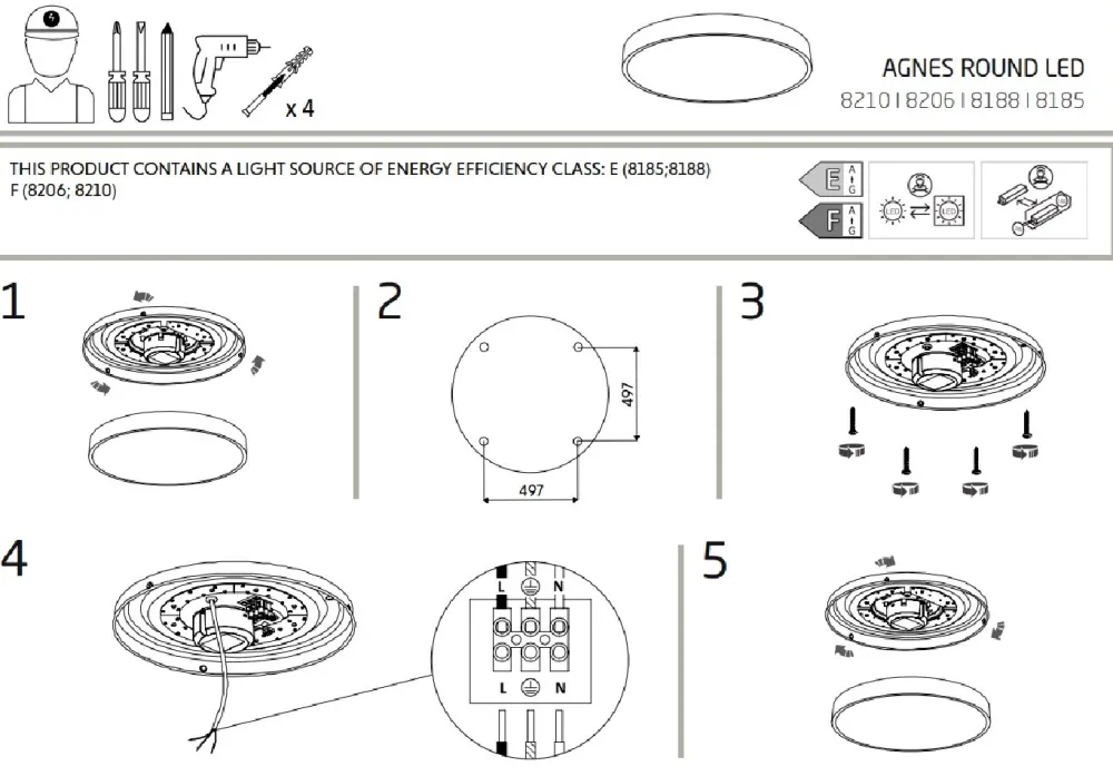 Plafon Łazienkowy AGNES ROUND Czarny 64W LED 4000K IP44 64,2cm * Nowodvorski Online