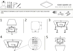 Plafon Łazienkowy AGNES SQUARE Czarny 64W LED 4000K IP44 63,5cm * Nowodvorski Online