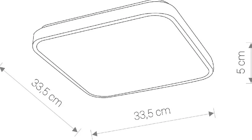 Plafon Łazienkowy AGNES SQUARE Czarny 16W LED 3000K IP44 33,5cm * Nowodvorski Outlet