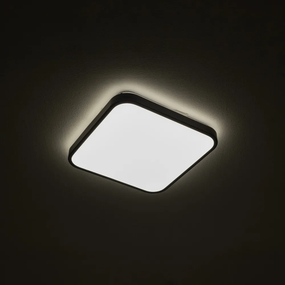 Plafon Łazienkowy AGNES SQUARE Czarny 16W LED 3000K IP44 33,5cm * Nowodvorski Outlet