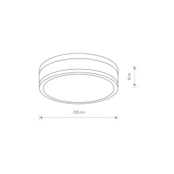Plafon Łazienkowy MALAKKA Srebrny 18W LED 4000K IP44 29,5cm * Nowodvorski Online
