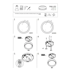Plafon Łazienkowy PAN Srebrny 12W LED 4000K IP44 30cm * Nowodvorski Online