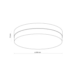 Plafon Łazienkowy PORI Czarny 2xE27 IP44 29cm * TK Lighting Outlet