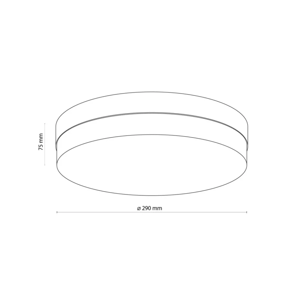 Plafon Łazienkowy PORI Czarny 2xE27 IP44 29cm * TK Lighting Outlet