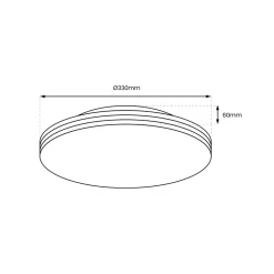 Plafon BEVER 16W LED 33 cm * Eko-light Discount