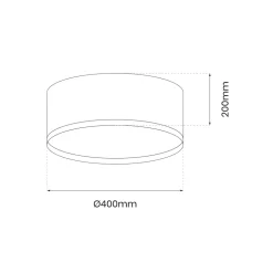 Plafoniera RONDO czarna 18W LED