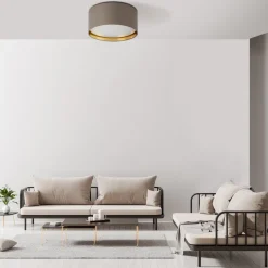 Plafon Sufitowy BILBAO Beżowy Złoty Abażur 4xE27 45cm * TK Lighting New
