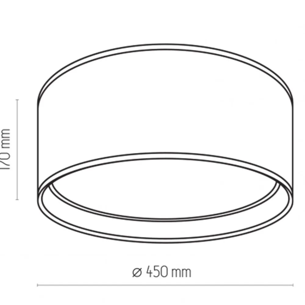 Plafon Sufitowy BILBAO Beżowy Złoty Abażur 4xE27 45cm * TK Lighting New