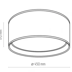Plafon Sufitowy BILBAO Biały Złoty Abażur 4xE27 45cm * TK Lighting Online
