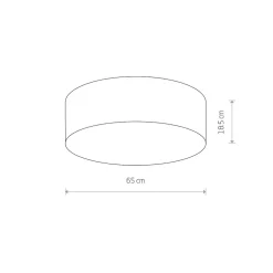 Plafon Sufitowy CAMERON Biały Abażur 4xE27 65cm * Nowodvorski