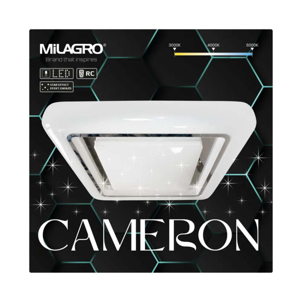 Plafon Sufitowy CAMERON Biały 38W LED 43cm * Eko-light Clearance