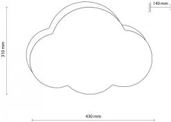 Plafon Sufitowy CLOUD Beżowy Abażur 2xE27 * TK Lighting Best