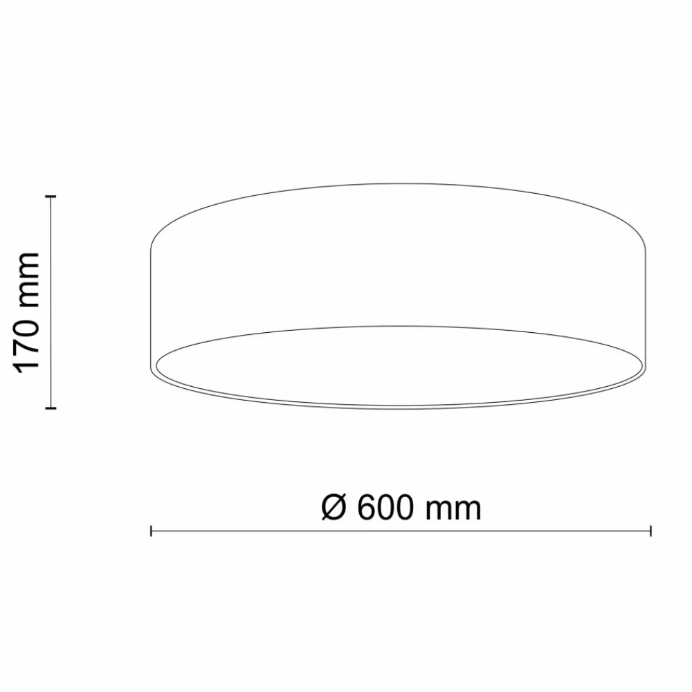 Plafon Sufitowy EARTH Szary Abażur 4xE27 60cm * TK Lighting
