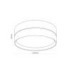Plafon Sufitowy ECO Beżowy Szary Abażur 3xE27 45cm * TK Lighting Outlet