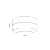 Plafon Sufitowy HILTON Czarny Złoty Abażur 4xE27 45cm * TK Lighting Best