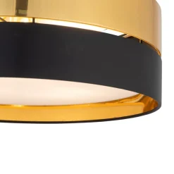 Plafon Sufitowy HILTON Czarny Złoty Abażur 4xE27 45cm * TK Lighting Best