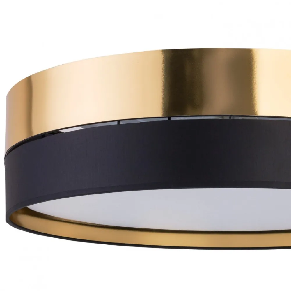 Plafon Sufitowy HILTON Czarny Złoty Abażur 4xE27 60cm * TK Lighting Discount