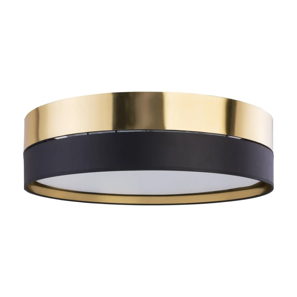 Plafon Sufitowy HILTON Czarny Złoty Abażur 4xE27 60cm * TK Lighting Discount
