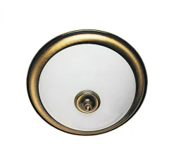 Plafon Sufitowy Patyna Biały Szklany Klosz 2xE14 31 cm * Jupiter Best