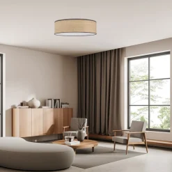 Plafon Sufitowy LIBERIA Brązowy Abażur 4xE27 60cm * TK Lighting Hot