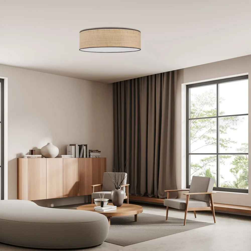Plafon Sufitowy LIBERIA Brązowy Abażur 4xE27 60cm * TK Lighting Hot