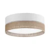 Plafon Sufitowy LINOBIANCO Biały Brązowy Abażur 3xE27 45cm * TK Lighting Online