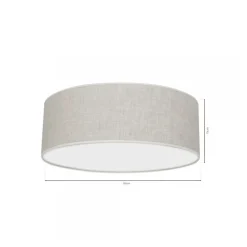 Plafon Sufitowy LINO Biały Szary Abażur 3xE27 50cm * Eko-light Best