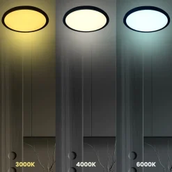 Plafon Sufitowy MAQ Czarny Biały Regulacja Barwy 40W LED 50cm * Eko-light Discount