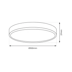 Plafon Sufitowy MAQ Czarny Biały Regulacja Barwy 40W LED 50cm * Eko-light Discount