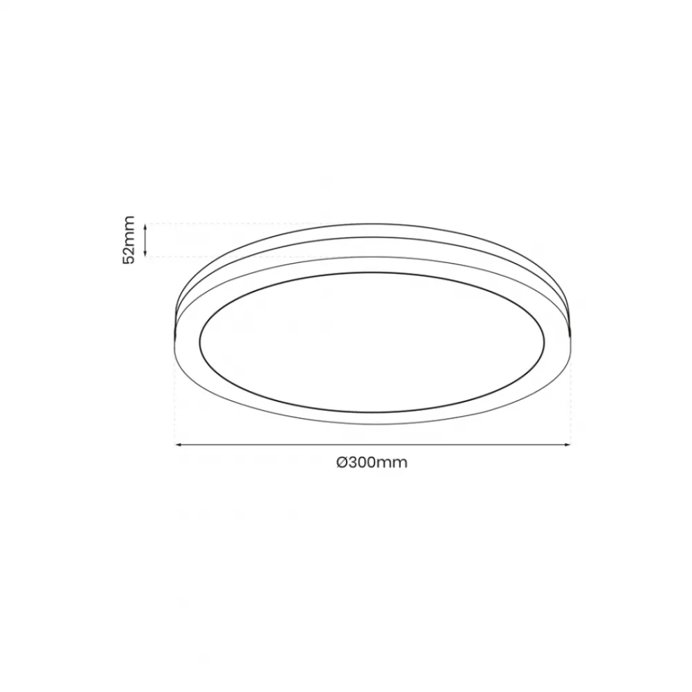 Plafon Sufitowy MARLON Czarny Biały 36W LED 4000K IP54 30cm * Eko-light Hot