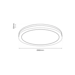 Plafon Sufitowy MARLON Czarny Biały 12W LED 4000K IP54 18cm * Eko-light Best