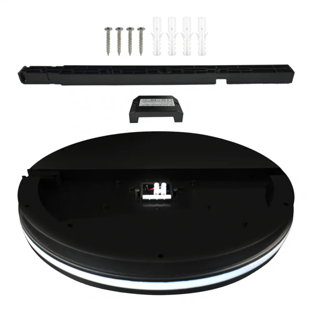 Plafon Sufitowy MARLON Czarny Biały 12W LED 4000K IP54 18cm * Eko-light Best