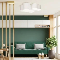 Plafon Sufitowy MONA Biały Abażury 5xE27 * TK Lighting Online