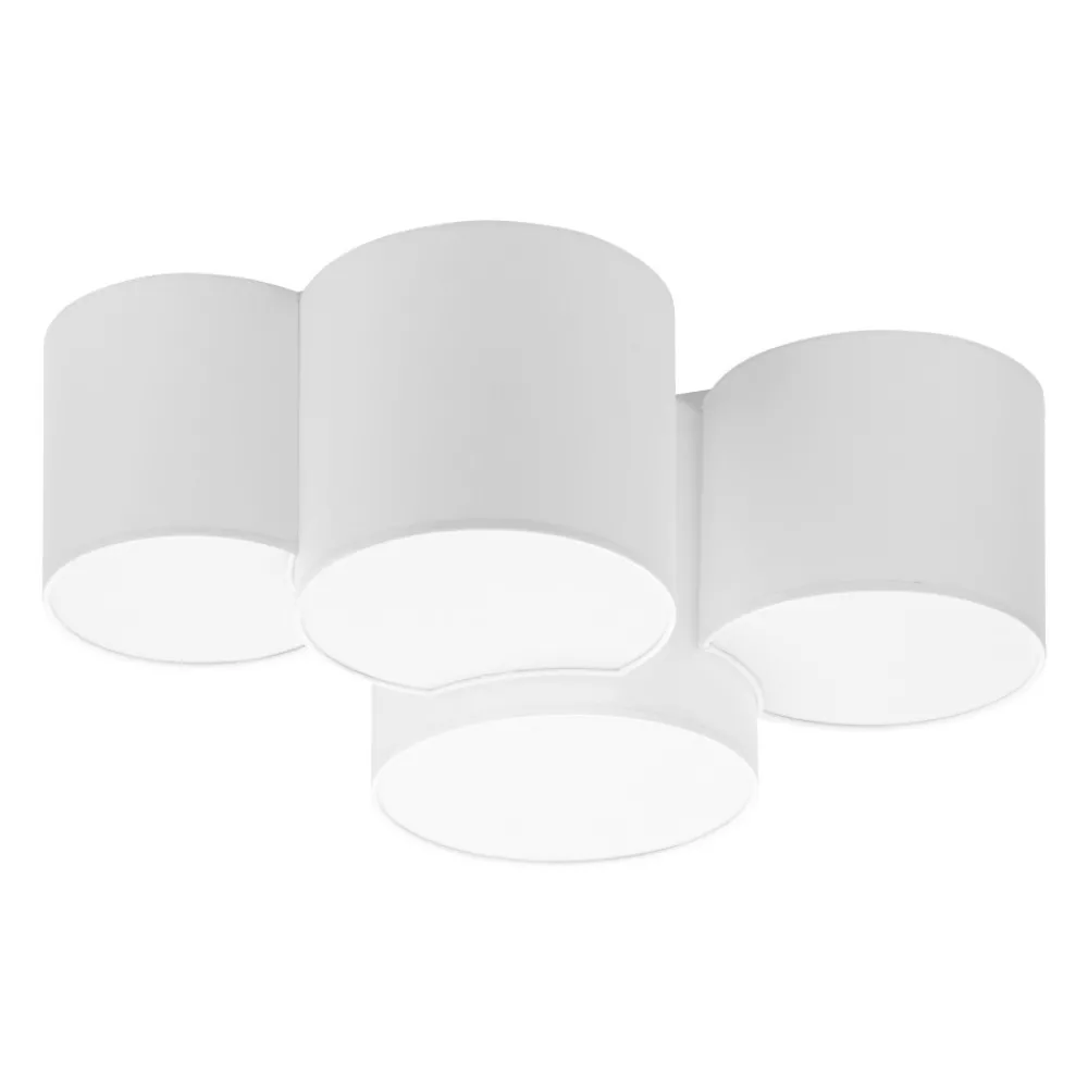 Plafon Sufitowy MONA Biały Abażury 4xE27 * TK Lighting
