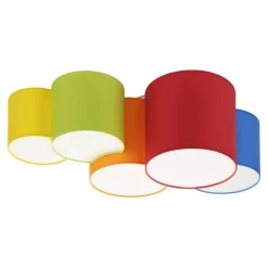 Plafon Sufitowy MONA KIDS Kolorowy Abażury 5xE27 * TK Lighting Outlet