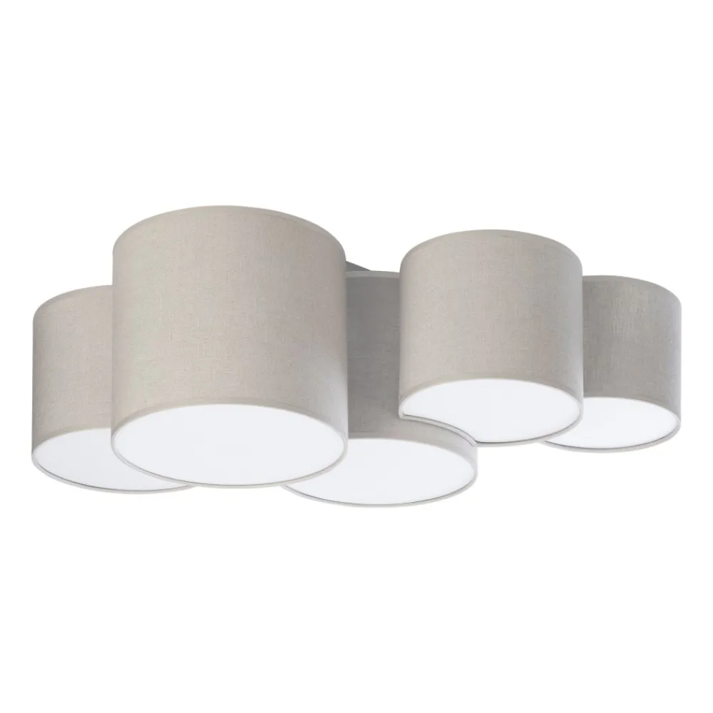 Plafon Sufitowy MONA Szary Abażury 5xE27 * TK Lighting Hot