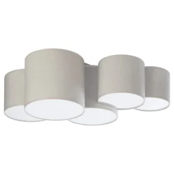 Plafon Sufitowy MONA Szary Abażury 5xE27 * TK Lighting Hot
