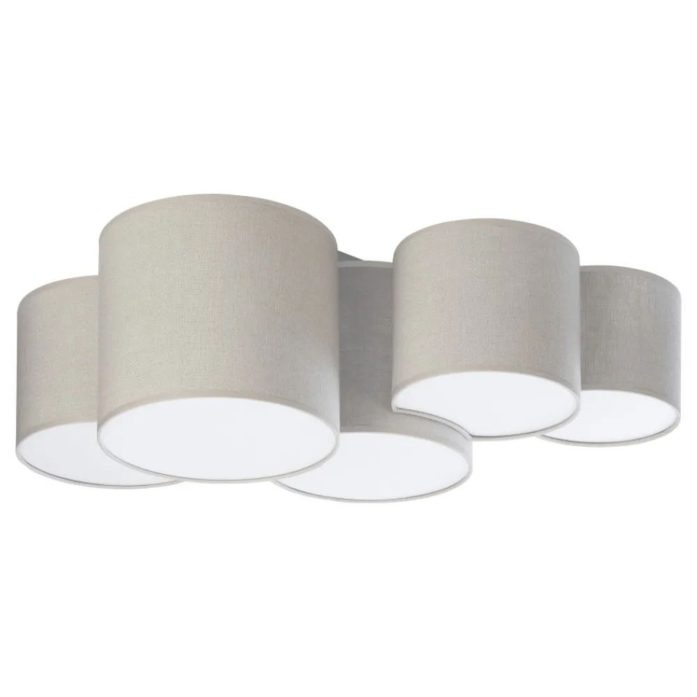 Plafon Sufitowy MONA Szary Abażury 5xE27 * TK Lighting Hot