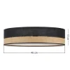 Plafon Sufitowy PAGLIA Czarny Boho Abażur 4xE27 45cm * TK Lighting
