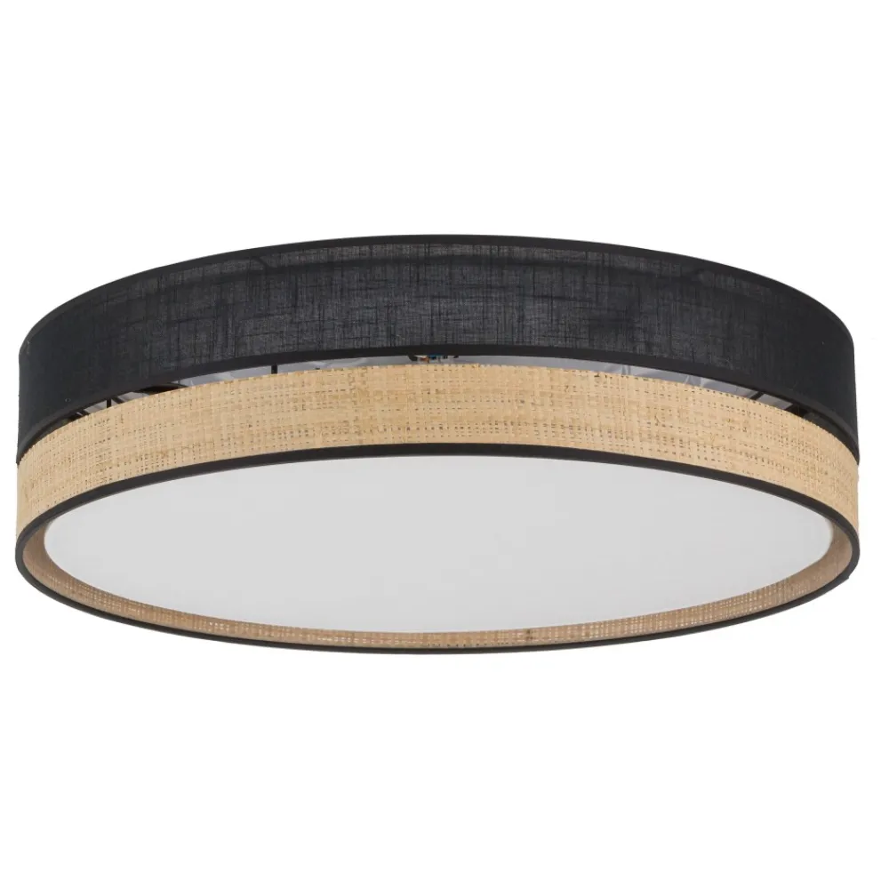 Plafon Sufitowy PAGLIA Czarny Boho Abażur 4xE27 45cm * TK Lighting